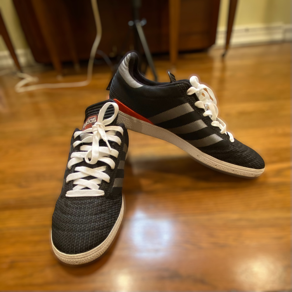 Adidas Men’s Black & White Low-Top Sneakers